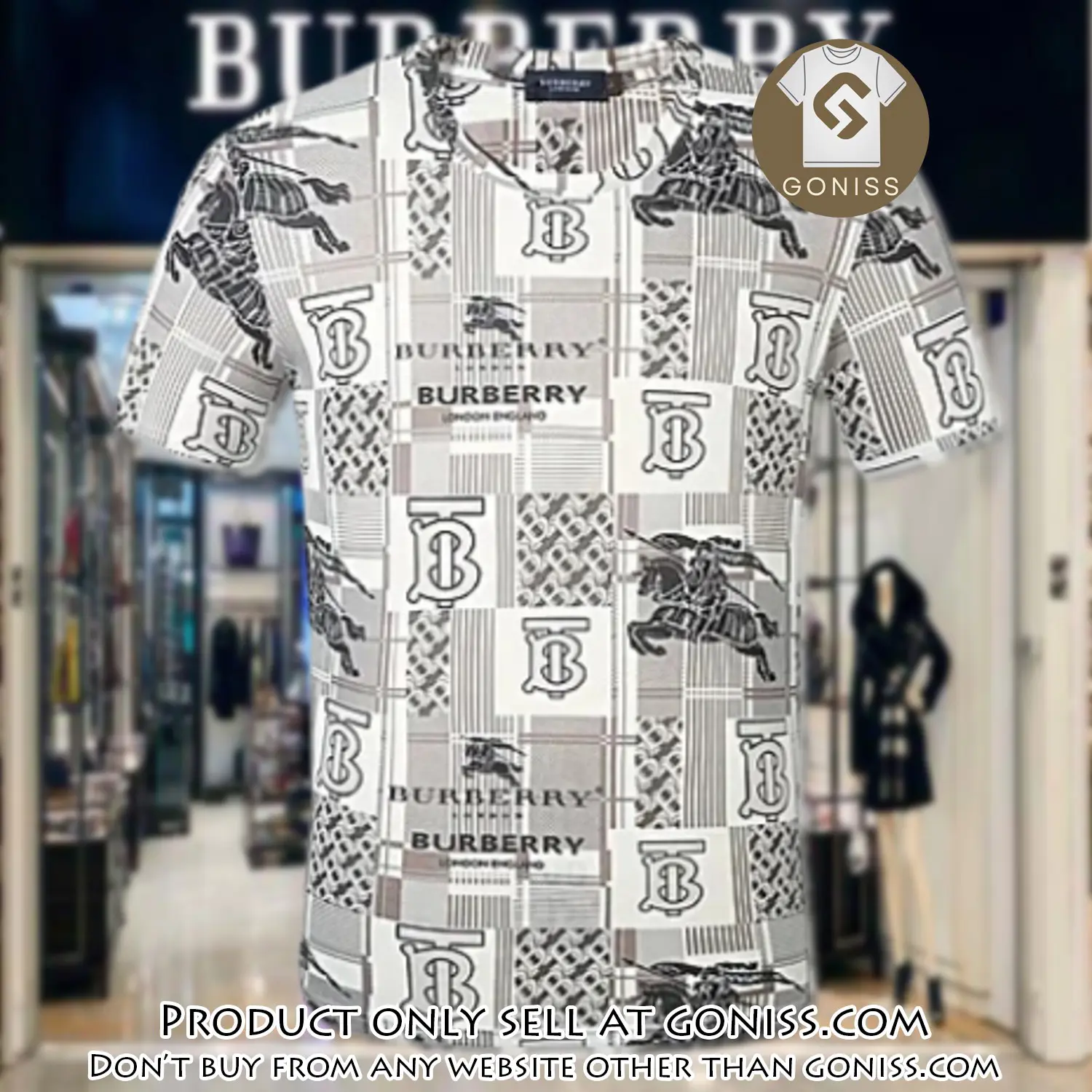 Burberry logo luxury brand unisex tshirt outfit for men women gn0415716